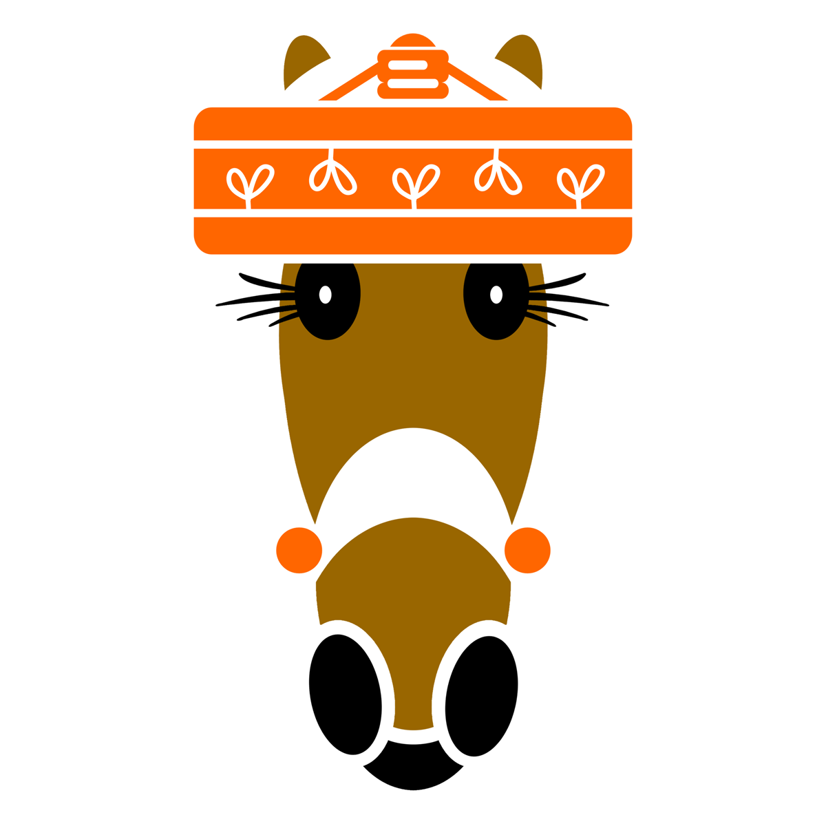 Filamena in orange created by ©Vivian Grant Farrell exclusively for Hattingdon®.