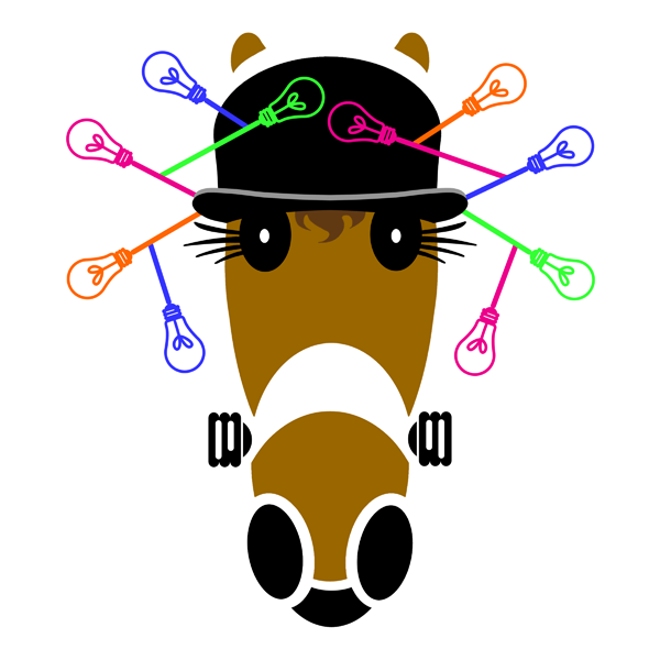 Edison bowler with multi color bulbs.