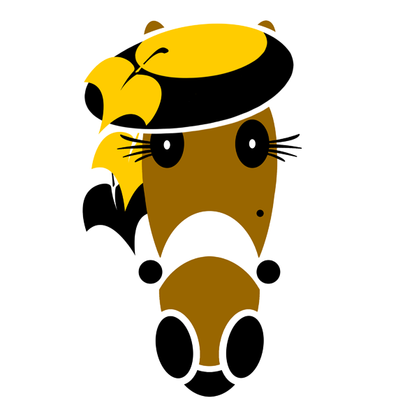 Tracey Hattingdon in saffron yellow and black saucer hat.