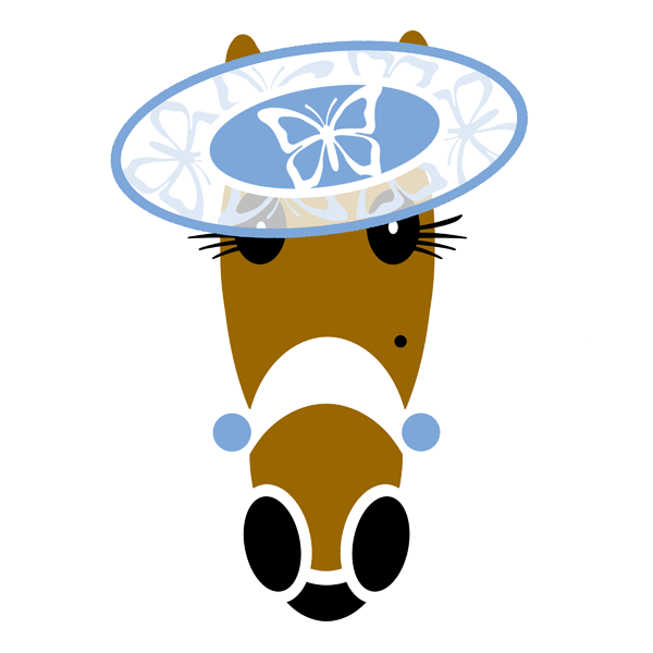 Yvette Hattingdon wearing her blue butterfly fashion hat. Gorgeous! By ©Vivian J Grant.