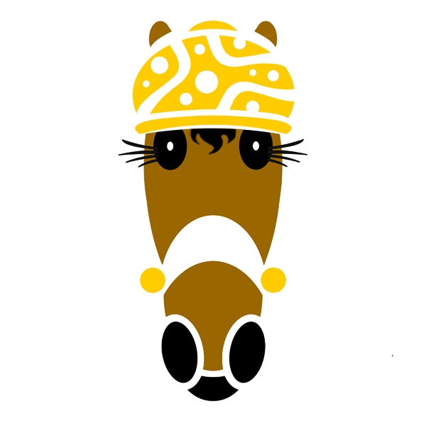 Bobbie Mod Cap in yellow and white.