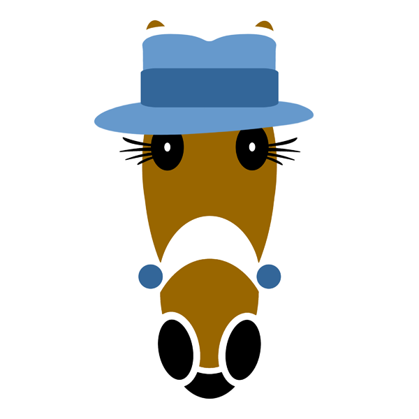 Kelly fedora in shades of blue.