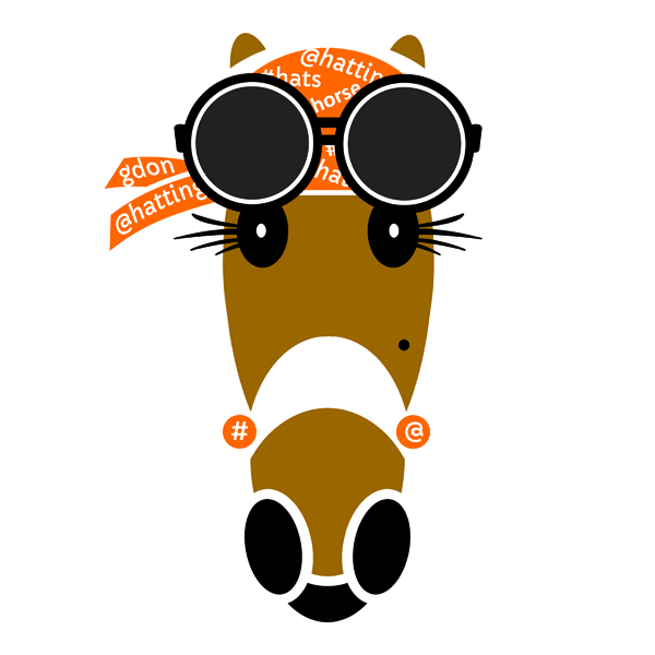 Skylar scarf in orange with social media inspired print.