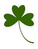 Shamrock clipart 130 x 168 pixels.