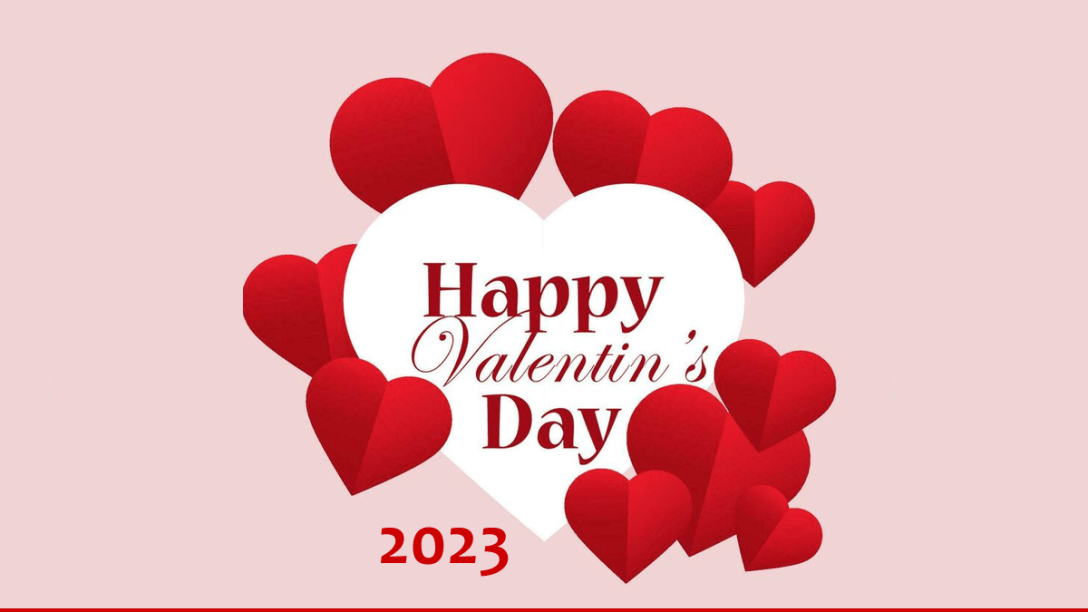 Happy Valentine's Day featured image with hearts.