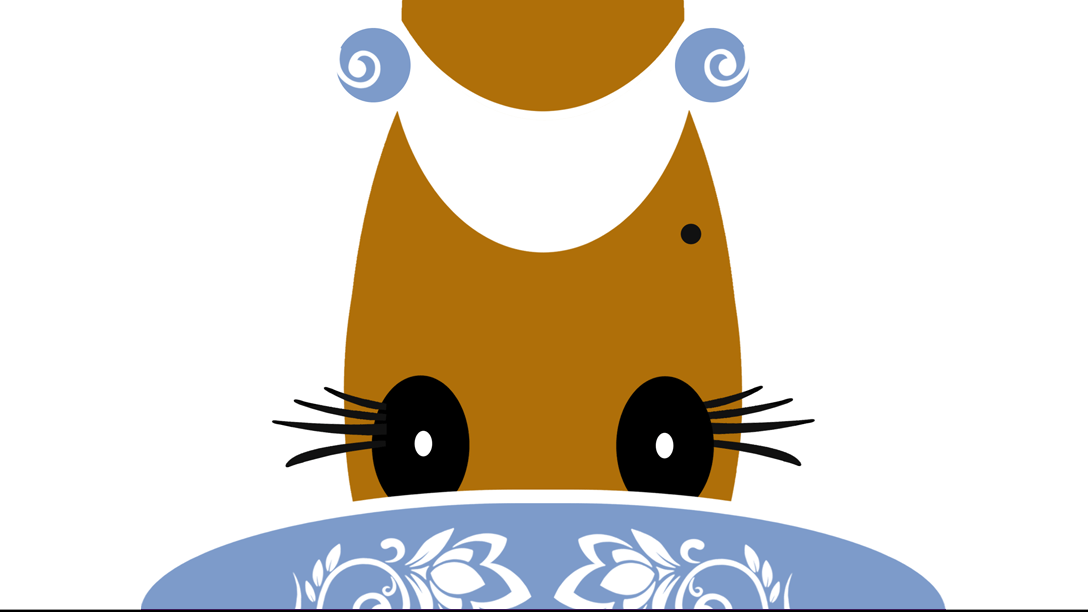 Josie Wedgewood Hattingdon in blue fashion hat.