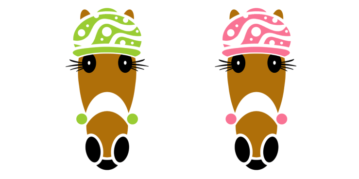 Bobbie in Lime Green and Rose Pink