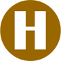 Hattingdon H Logo in white encircled in Hattingdon brown.