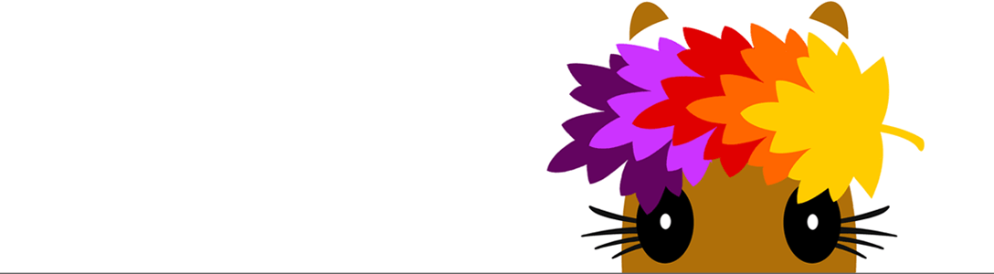 Autumn Hattingdon wears a cap featuring an array of colorful Fall leaves.