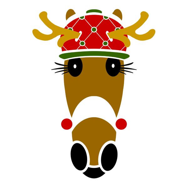 Rudy Hattingdon Christmas ball cap with antlers.