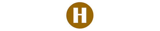 Hattingdon H white logo in brown circle..