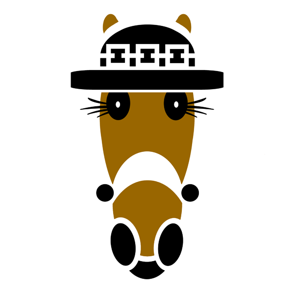 Stacey Hattingdon classic hat in black with white square