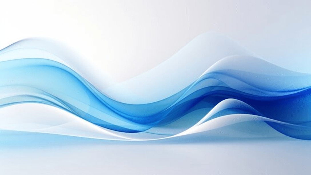 Abstrate blue wave art by artist Nica. Adobe Stock.