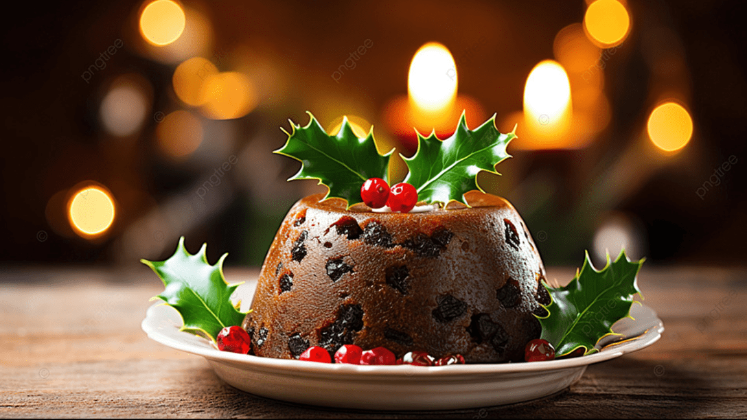 Gorgeous image of a Christmas Pudding.