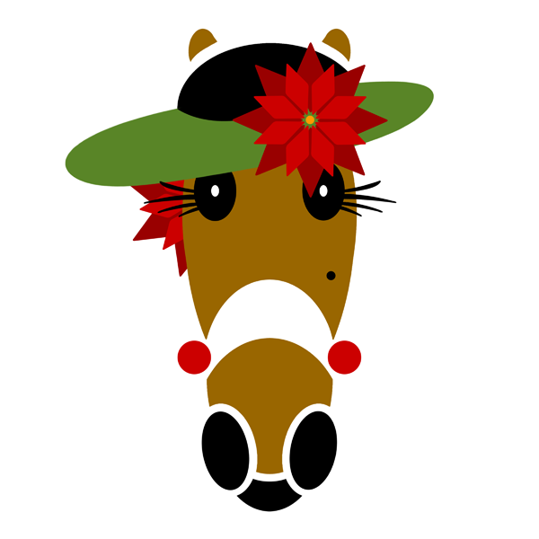 Chrissie Hattingdon Poinsettia Christmas hat.