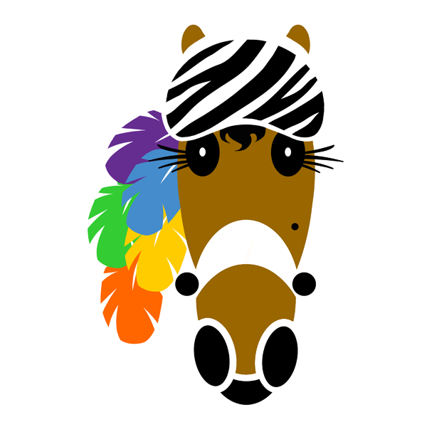 Gaye fashion with zebra cap and coloful feathers. From 2017.