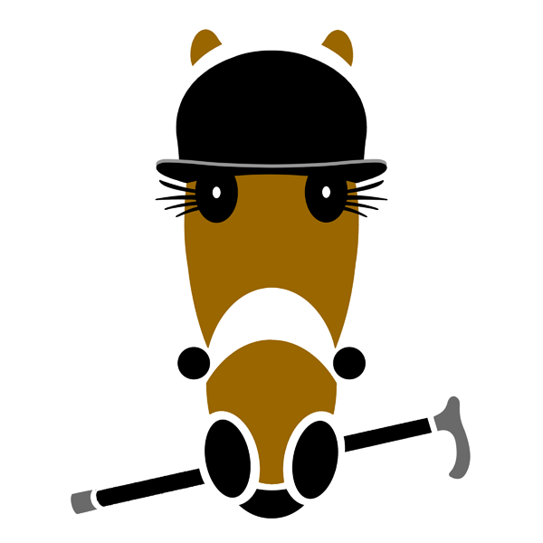 Toby Hattingdon in black bowler and matching stick.