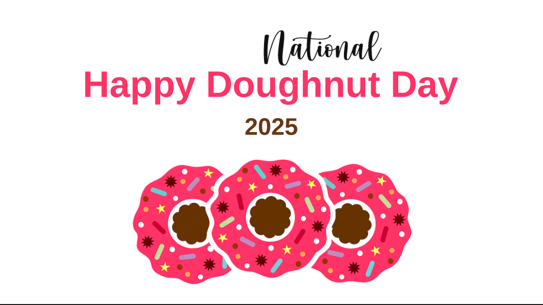 National Doughnut Day June 6, 2025 blog post banner.