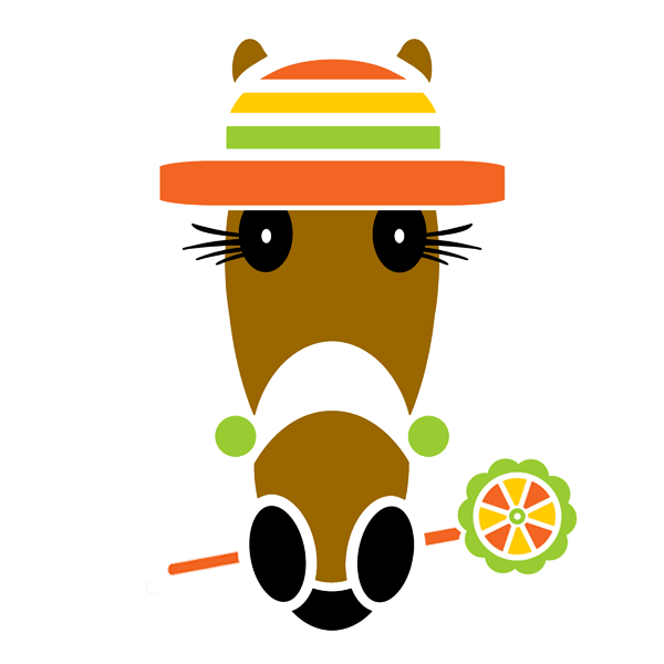 Lollie classic hat with lollipop in coordinating colors. 