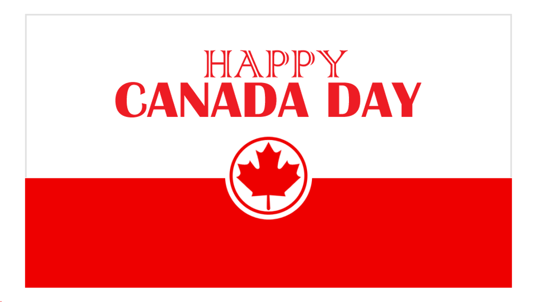 Happy Canada Day flag art by Vivian.