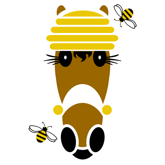 Honey and two bees. August 2025.