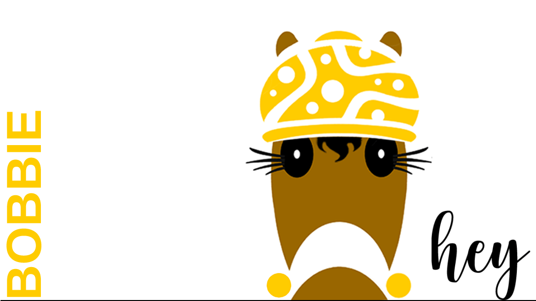 Bobbie mod cap fashion hat blog post banner 2025. In yellow and white.