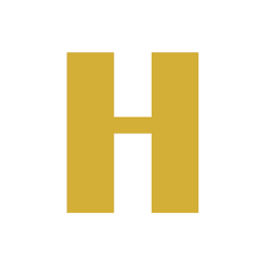 Gold H Hattingdon logo.
