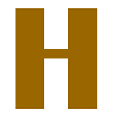Hattingdon H Logo in Brown