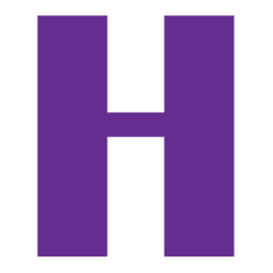 Hattingdon H Logo in purple.